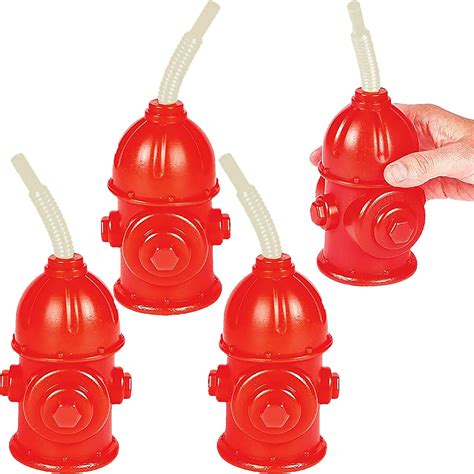 Amazon Fire Hydrant Straw Cups With Lids Pack Oz For