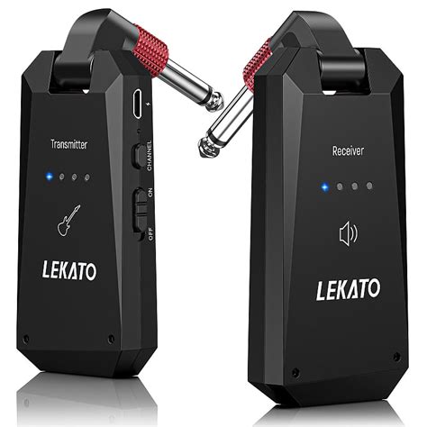 Lekato Wireless Guitar System Ghz Audio Transmitter Reverb