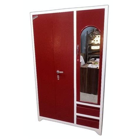 Door With Locker Mild Steel Mirror Almirah Shelves At Rs