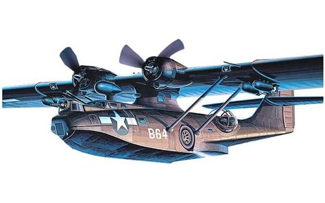Pby 5a Catalina Black Cat 50th Anniversary Academy 12487