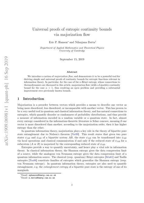 Universal Proofs Of Entropic Continuity Bounds Via Majorization Flow