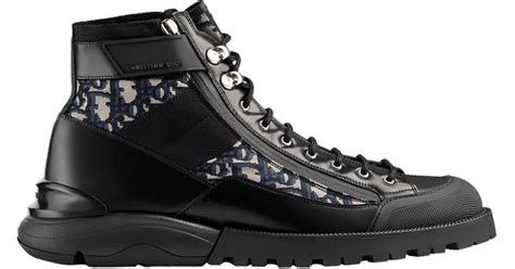 Dior Combat Boot Oblique Black For Men Lyst