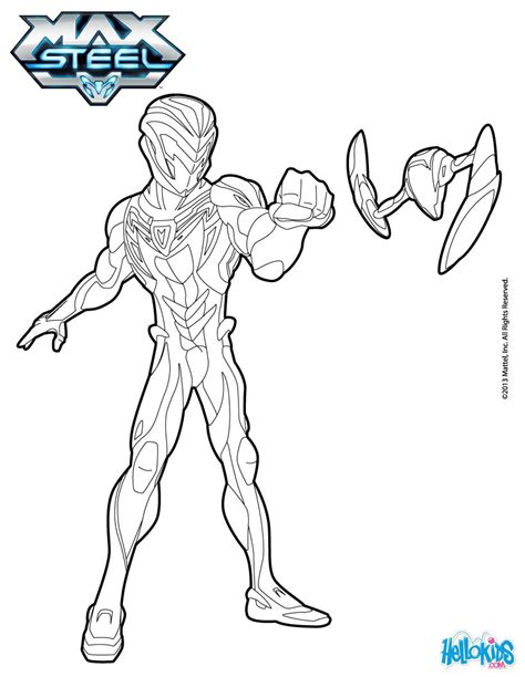 Max steel standing coloring pages - Hellokids.com