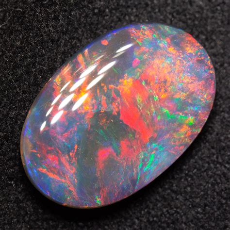 3.66 ct black opal 14x9.4x4.1mm - Black Opal Direct