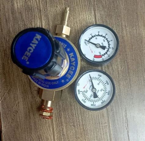 Brass Kaycee Single Stage Double Meter Argon Gas Pressure Regulator