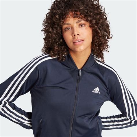 Adidas Sportswear Essentials 3 Stripes Trainingspak Dames Blauw Xl