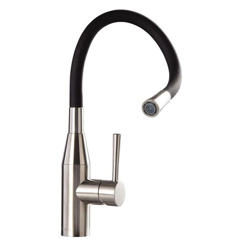 Clearwater Morpho Flex Single Lever Brushed Nickel Monobloc Kitchen