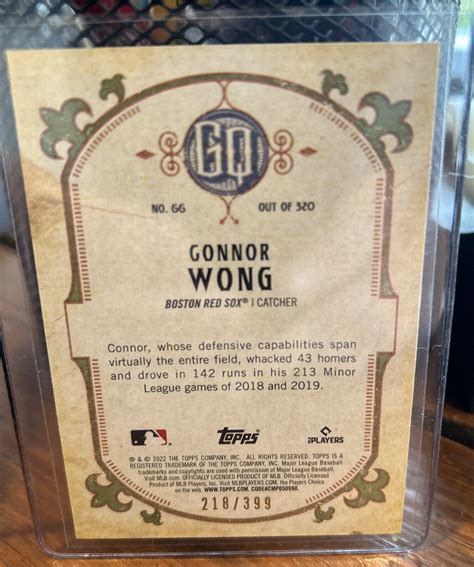 2022 Topps Gypsy Queen Connor Wong Burnt Umber 399 ROOKIE SP 66