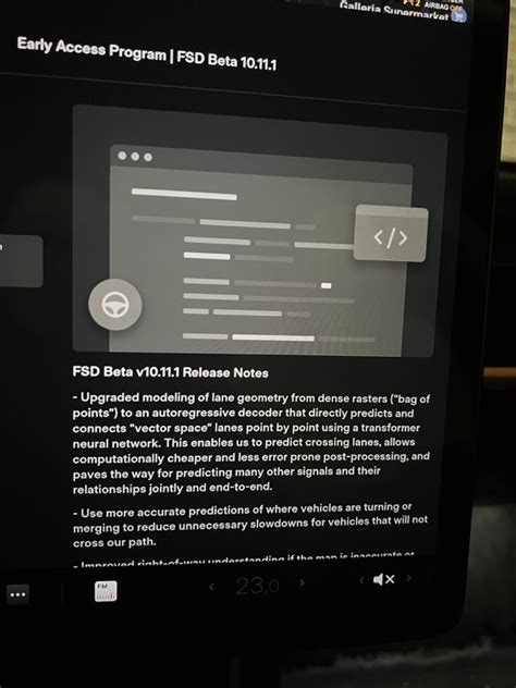 Tesla Fsd Beta 10 11 1 Release Notes