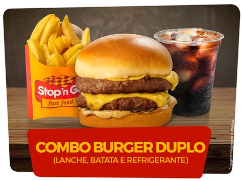 Combo 2 1 X Burguer Duplo 1 Copo De Refri 1 Batata Frita Mini