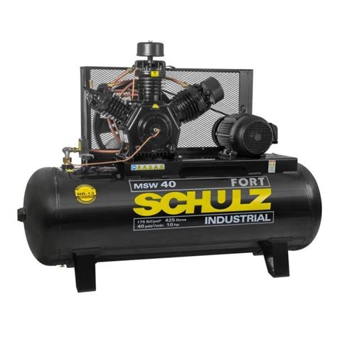 Compressor de Ar Schulz MSW40FORT 425Lts 10HP Trifásico 220 380V