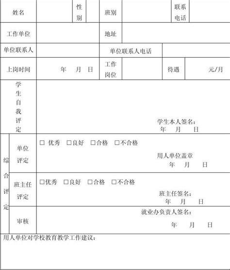 学生顶岗实习综合评定表word文档在线阅读与下载无忧文档