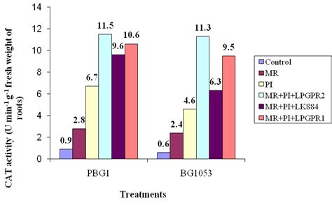Synergistic effect of different multiple inoculations on CAT activity ... 