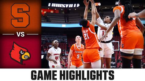 Syracuse Vs Louisville Game Highlights 2023 24 Acc Womens