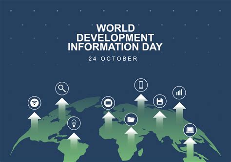 world development information day background  earth map
