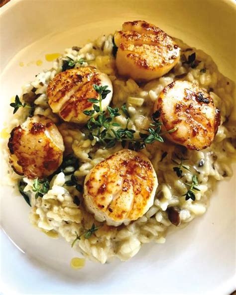 Mushroom Parmesan Risotto With Seared Scallops By Nik Fields Sweet Paul Scallop Recipes