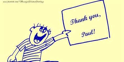 Thank You Paul Messages Greetings Cards Thank You For Paul