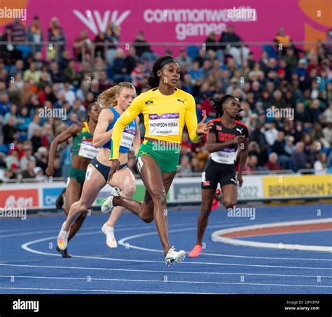 Elaine Thompson-Herah of Jamaica competing in the women’s 200m semi ...