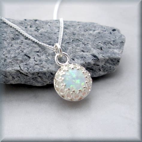 Opal Necklace October Birthstone Gemstone Jewelry Sn763