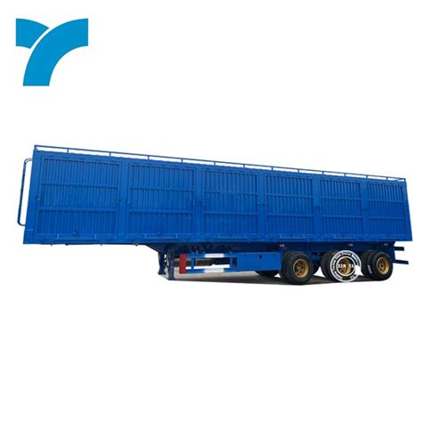 3 Axles Side Wall Van Type Box Fence Container Semi Trailer 50 Tons Box