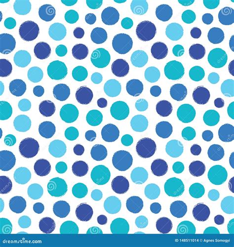 Colorful Irregular Polka Dots Vector Seamless Pattern Trendy Seamless