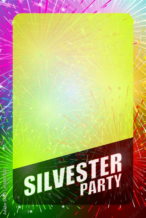 Plakat Silvester Party IV Stock Vektorgrafik Adobe Stock