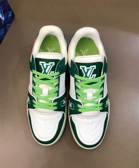 Louis Vuitton Men S LV Trainer Sneaker Green AlimorLuxury