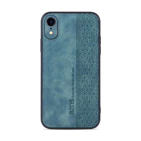 For Iphone Xr Azns D Embossed Skin Feel Phone Case Dark Green