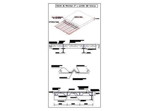 Detalle De Metal Deck En Autocad Descargar Cad 117857 Bibliocad