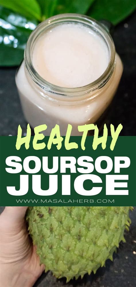 Fresh Soursop Juice Guanabana Fruit Masala Herb 2023