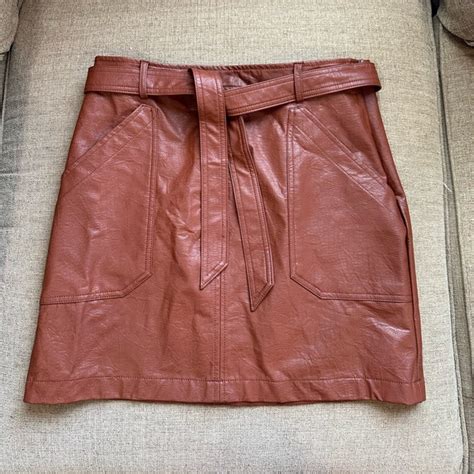 Shinestar Skirts Shinestar Brown Leather Skirt Poshmark