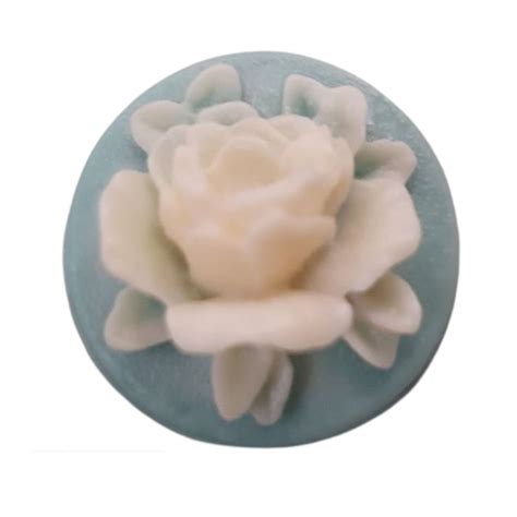 Cameo Layered Floral 18mm Blue Cream Bead Trimming And Craft Co