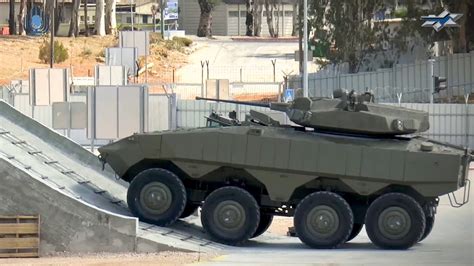 Watch The First Wheeled Eitan APC With A Turret Mounted Gun YouTube