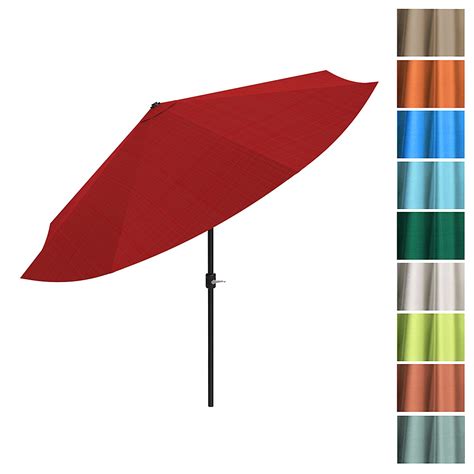 Best Buy Pure Garden 10 Foot Patio Umbrella Easy Crank Outdoor Table Patio Umbrella With Hand