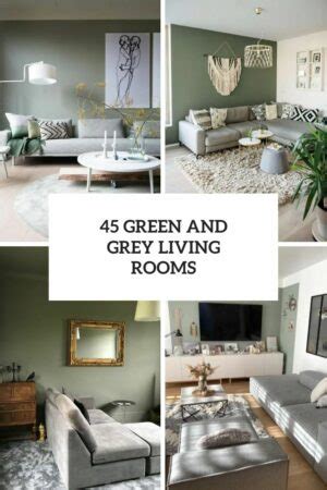 Beautiful Green And Grey Living Rooms Shelterness