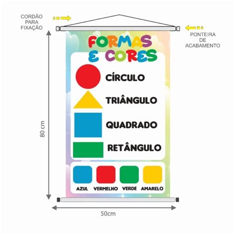 Banner Pedag Gico Formas E Cores X Cm Shopee Brasil