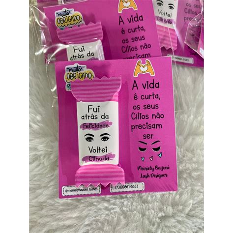 Cart O De Agradecimento Bala Personalizada C Lios Shopee Brasil