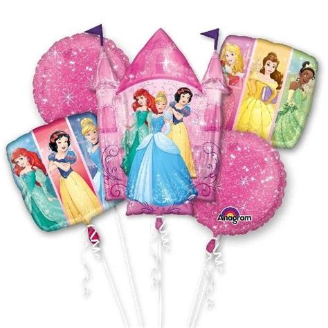 Bouquet Globos Foil Met Licos Deco De Princesas Disney Anagram