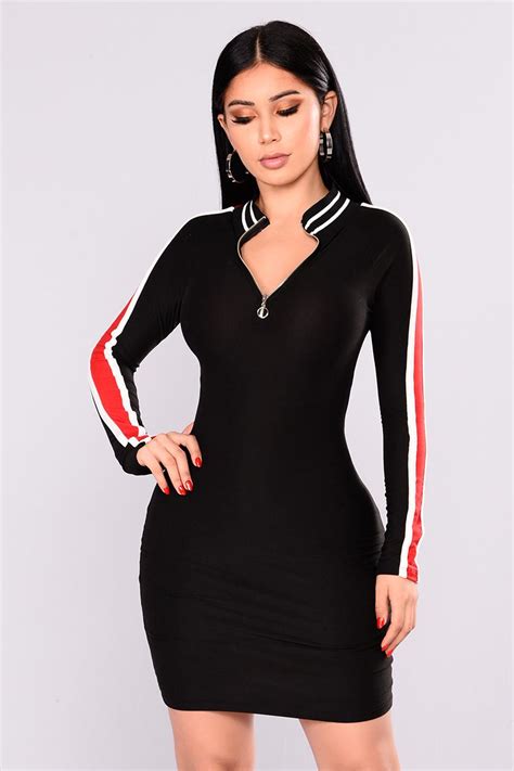 Misdream Stripe Sport Gym Dress Women Sportswear Mini Dress Black