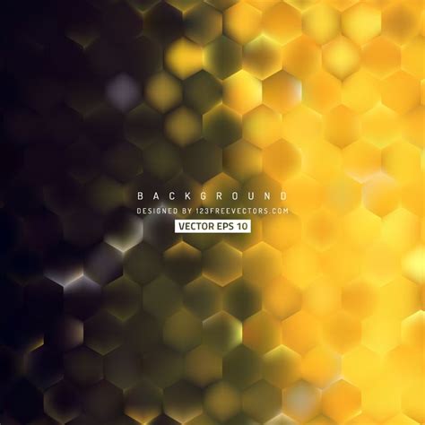 Black Yellow Hexagon Background Template Background Templates