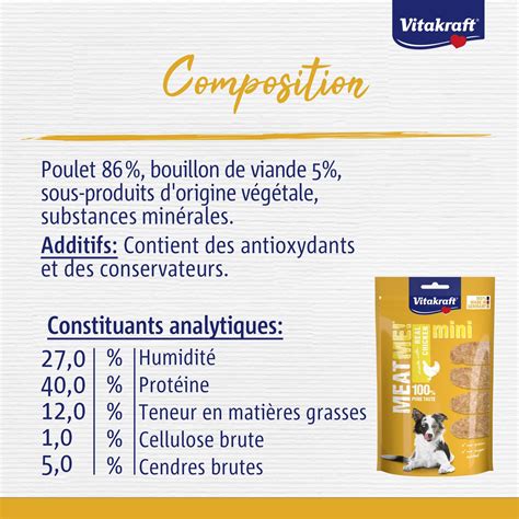 B Tonnet Pour Chien Au Poulet Vitakraft Le Sachet De G Prix