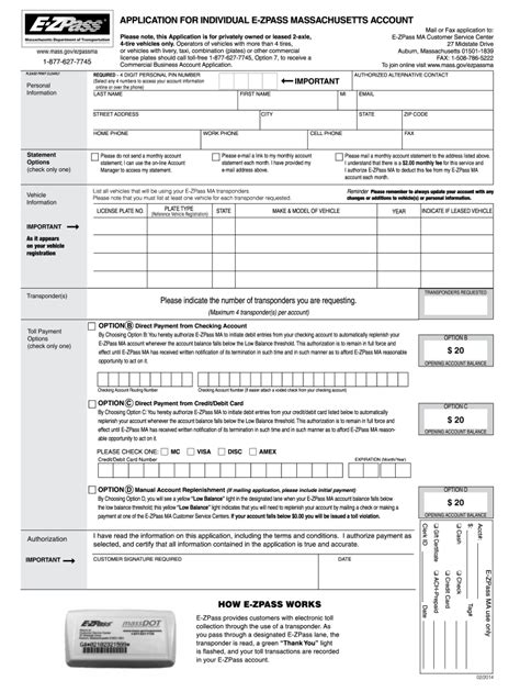 Ma E Zpass Application For Individual 2014 2022 Fill And Sign Printable Template Online Us