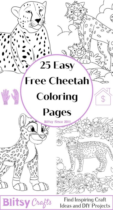 25 Free Cheetah Coloring Pages for Kids and Adults