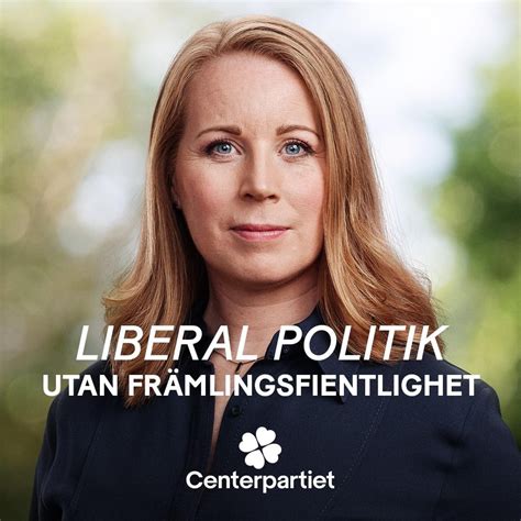 Annie Lööf on Twitter Vi kommer aldrig att samarbeta med politiska