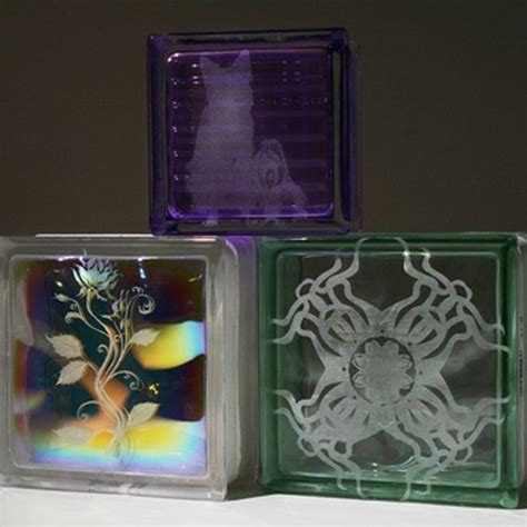 Hand Made Custom Etched Glass Block Murals By Columbus Glass Block