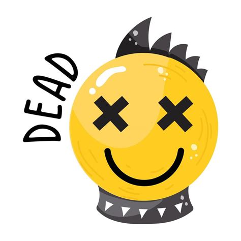 Un Icono De Etiqueta Plana De Emoji Muerto 11826034 Vector En Vecteezy