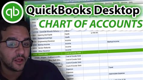 Quickbooks Desktop Chart Of Accounts Complete Tutorial Youtube