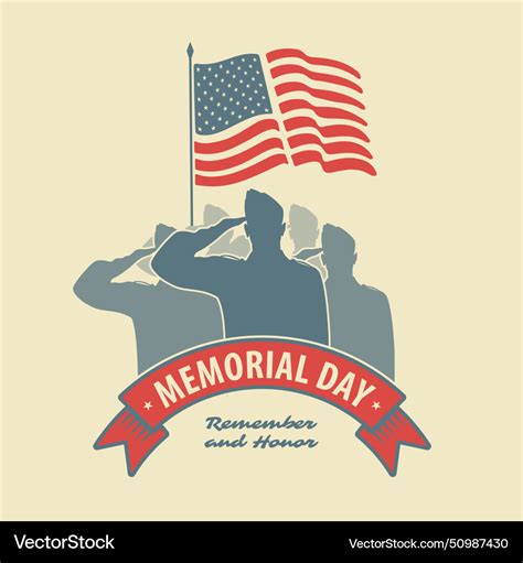 Memorial Day Poster Design Template Royalty Free Vector