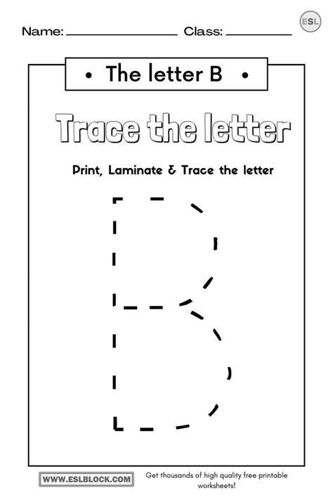 Tracing The Letter B Worksheets Letter B Worksheets Lettering Free