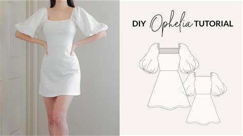 Diy Puff Sleeve Dress Sewing Pattern Youtube